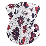 JUMBEAR Nature Floral Protective Face Mask Neck Gaiter Multifunktionstuch Bandana Balaclavas Atmungsaktiv Magic Scarf Headwear Stirnband für Ootdoor Sport Staub Wind Sonne UV-Schutz für Männer Frauen