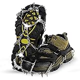 Unigear Steigeisen für Bergschuhe, Schuhkrallen, Eisspikes, Schneekette, Grödel und Spikes für Klettern Bergsteigen Trekking High Altitude Winter Outdoor