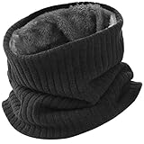 Herren Loop Winterschal Warme Gesichtsmaske - Verdickte Fleece Futter Winterkreisschal Schlauchschal Unisex Lässiger Nackenwärmer für Outdoor Motorrad Fahrrad Indoor Aktivitäten Winddichte Herre Schal