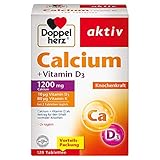 Doppelherz Calcium + Vitamin D3 – Mit Calcium und Vitamin K als Beitrag für den normalen Knochenerhalt – 120 Tabletten