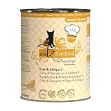 catz finefood Ragout N° 607 Känguru & Ente Katzenfutter nass - Feinkost Nassfutter für Katzen in Sauce ohne Getreide und Zucker mit hohem Fleischanteil, 6 x 380 g Dose