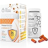 Kurkuma Kapseln mit Vitamin D3 – 185x höhere Bioverfügbarkeit – Hochdosiertes Mizellen Curcumin – 1 Kapsel täglich – entspricht 6.600 mg Curcuma Pulver – Licur 7000 mit Vitamin D (Monatspack)