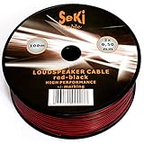 Lautsprecherkabel 2x0,50mm2 - 100m - rot-schwarz - CCA - Audiokabel - Boxenkabel