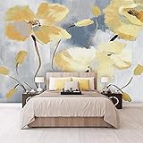 Nordische handgemalte abstrakte Ölgemälde-Blumen-Tulpen-Wohnzimmer-TV-Hintergrund-Tapete-Sofa-Tapete Wa wohnzimmer tapeten tapete wand für schlafzimmer retro geometrisch fototapete-250cm×170cm