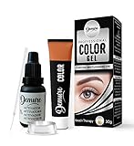 Demure Color Gel Augenbrauen- und Wimpernfarbe 30g, Professional Formula Augenbrauen- und Wimpernfarbstoff-Kit mit Keratin-Komplex für optimale Festigkeit, Glanz und Farbe (1.0 Schwarz)