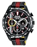 Pulsar Herren Analog Solar Uhr mit Leder Armband PZ5081X1