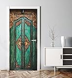 MyMaxxi | Tür bekleben mit Türtapete Selbstklebend 90x200 Luxus Holztür | Tür verschönern mit Türfolie | Türaufkleber XXL Türbilder | Türposter Türklebefolie Premium Wooden Door Ornamente