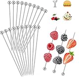 20 Stück Edelstahl-Cocktailspieße Stück Cocktail Picks Cocktail Sticks Obst-Sticks Für Fingerfood Dessert Gabel Für Cocktails, Snacks Antipasti Und Cocktails Kleine Snacks, Martini-Spieße Edelstahl