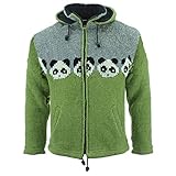 TEEZR Herren Pullover Mantel Pullover Top Kapuze verdickte Strickjacke Grün Strickjacke Mantel Einfarbige Pullover Mantel