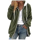 Generic Damen Mantel Kapuzenjacke Winterjacke Mode Warm Hoodie Pullover Jacken Reißverschluss Plüschjacke Fleecejacke Oberteile Kapuzenpullover