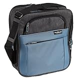 Flugumhänger Ultraleicht Grau-Blau Umhängetasche Handgepäck Travel Line Tasche Schultertasche Reise Flugbegleiter Arbeitstasche