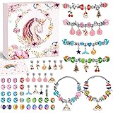 ZOOI Mädchen Geschenke 5-12 Jahre, Schmuck Basteln Mädchen, Geschenke für Mädchen Kinder Spielzeug Mädchen, Charm Armband Kit DIY, Adventskalender Kinder Spielzeug ab 1 2 3 4 6 7 Jahre Jungen