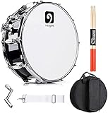 Vangoa Snare Drum 14 Zoll Ahornholz Cavity Kleine Trommel Akustik Schlagzeug Snaredrums mit Snare Drähten, Tragetasche, Übungspad, Drumsticks, Stimmschlüssel, Gurt