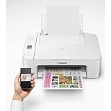 Canon PIXMA TS3151 Farbtintenstrahl-Multifunktionsgerät (Drucken, Scannen, Kopieren, 3,8 cm LCD Anzeige, WLAN, Print App, 4.800 x 1.200 dpi), weiß