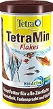 TetraMin Flakes - Fischfutter in Flockenform für alle Zierfische, ausgewogene Mischung für gesunde Fische und klares Wasser, 1 L Dose