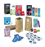 Durex erotischer DIY Adventskalender für Paare – Bundle mit Tüten zum Befüllen, Durex Kondomen, Gleitgelen & mehr