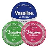 Vaseline Lip Balm Vaseline 20g, 2 Orginal, 2 Rosige Lippen & 2 Aloe Vera