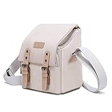 Cwatcun Kameratasche Canvas Umhängetasche mit abnehmbarem Einsatz Case Stoßfeste Kamera Messenger Bag für Männer Frauen (Color:Coffee)