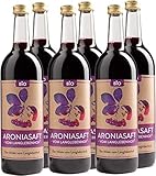 6x Bio Aroniasaft vom Langlebenhof ,,DER MILDE' - 6 x 750ml Flaschen - 100% Direktsaft - Aronia Muttersaft - ohne Zusätze