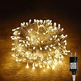 100/200/300/400er Led Lichterkette Strombetrieben mit Stecker Außen und Innen für Garten Hochzeit Weihnachten Party Warmweiß Gresonic (Warmweiss, 400LED)