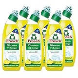 6x Frosch Zitronen WC-Reiniger 750 ml - Kalklösend mit Zitrone