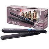 Remington Glätteisen Pro Sleek & Curl (abgerundetes Design -ideal zum Glätten & Stylen von Locken und Wellen, hochwertige Ultra-Turmalin-Keramikbeschichtung) LCD-Display, 150-230°C, Haarglätter S6505