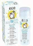 eco cosmetics Baby Sonnencreme LSF50+ neutral, wasserfest, vegan, ohne Mikroplastik, Naturkosmetik für Gesicht und Körper, 1 x 50ml