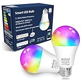 Boxlood E27 7W Smart Light Bulb, 600LM ersatz 60W Glühbirne mit App Steuerung, Led dimmbar Wifi Lamp Kamptatibel mit Alexa Echo, Google Home, Siri 2 Pack (ohne Hub benötig)