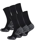 6 Paar Multifunktionssocken Outdoorsocken mit Polstersohle Trekking - Wandersocken(39-42, schwarz-grau meliert)