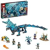 LEGO 71754 NINJAGO Wasserdrache Drachen Spielzeug für Kinder ab 9 Jahren, Set mit 5 Ninja Mini-Figuren