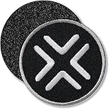 Klettpatch - Design Patch gestickt 46 mm / Kreuz Pfeile Plus Zeichen Logo Marke Patches Abzeichen Applikation zum kletten aufnähen aufkleben auf Kleidung Rucksack Tasche / Club of Heroes (Schwarz)