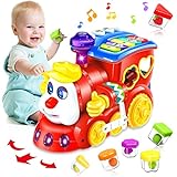 Baby Spielzeug ab 1 Jahr Mädchen Junge Komisch Roter Auto Baby Spielzeug ab 6 9 12 18 Monate mit Musik/Licht Kinderspielzeug ab 1 2 Jahre Kinder Spielzeug Geschenk 1 Jahre Frühes Lernen für Kleinkind