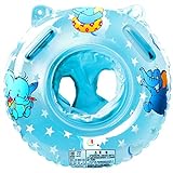 Baby Schwimmring Verstellbare Aufblasbare aufblasbare Schwimmen Float Kinder Schwimmring Schwimmtrainer für Kinder 6 bis 36 Monate (Blau)