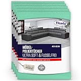 Filzada® 5X Premium Möbel Poliertuch - Garantiert fusselfrei bei Trocken- & Nassreinigung - 200 GSM in 40 x 40 cm (grün)