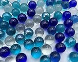 100 Stück Blaue Glasmurmeln blau Katzenaugen Murmeln 16mm Glas-Steine Murmel Vasen-Füllungen Blaue Murmeln Glitzersteine Dekoschalen Murmelspiel Glas