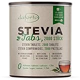 Daforto Stevia Tabs Nachfüllpackung, 2000 Stück, 1er Pack (1 x 120 g)