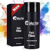 Take Hair Streuhaar I Hält bei Regen und Wind I Für Männer und Frauen I 25g Schütthaar zur Haarverdichtung I Hair Fibers Haar Pulver bei Haarausfall und lichter werdendem Haar (Streuhaar Dunkelbraun)