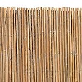 ESTEXO Bambusmatte - Sichtschutzzaun, Gartenzaun, Natur, Bambus, Zaun, Sichtschutz, Windschutz (1,00m x 4,00m)