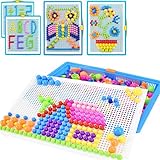 Steckspielzeug Mosaik Steckspiel Pädagogisches Kinderspielzeug Kreatives Spielzeug Jungen Mädchen Steckmosaik Steckbausteine 295/592/888 Stücke Bausteine Kinder Lernspielzeug für Geschenk (295 Stücke)