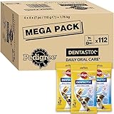 Pedigree DentaStix Daily Oral Care – Zahnpflegesnack für kleine Hunde (5-10 kg) – Hundeleckerli mit Huhn- & Rindgeschmack für jeden Tag – Großpackung (1 x 112 Stück)