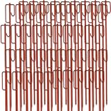 UvV UVHLT150 Absperrhalter 1,48 m lang, 16 mm stark rot lackierte Absperrleinenhalter Stahl für Bauzaun, Fangzaun, Flatterband, Warnband (50)