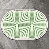 Heeboode Super Absorbent Floor Mat, Badematte Rutschfester Badezimmerteppich Badteppich, Duschvorleger, 100x120cm Schnell Trocknend Pflegeleichte Waschbar Teppich, Bathroom Bath Mat, Grüne Linie