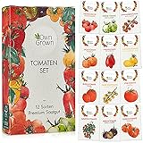 Tomaten Samen Set : 12 Sorten Tomatensamen Set für Garten und Balkon – Tomaten Anzuchtset – Tomatensamen Alte Sorten – Garten Samen Gemüse – Garten Geschenk Set – Alten Tomatensorten Samen OwnGrown