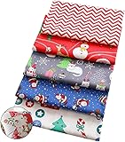 Weihnachtsbaumwolle Stoffquadrate 10 Stücke, Stueck Muster Baumwollstoff Stoffpakete Patchwork Stoffe Baumwolle Stoffreste Paket Stoffpakete, für DIY-Dekorationen 50 x 50 cm (Type E)