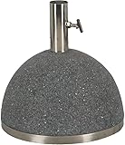 Esschert Design Sonnenschirmständer, Sonnenschirmfuß'granito' in schwarz, 11,5 kg, Ø Rohr innen: 3,5 cm, Fuß Ø ca. 25 cm