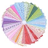 PTCOME 42 Stück Stoffreste Stoffpaket 25 x 25 cm Bedruckter Baumwollstoff Meterware Stoffe zum Nähen Patchwork 100% Baumwolle Stoffflicken für Kleidung Vorhänge Bettwäsche DIY Basteln