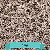 Creative Deco 1kg Ökologisches Natur Füllmaterial Geschenk aus Papier | Stroh für Pakete | Papier-Schnitzel | Deko Verpackungsmaterial für Weihnachts-Geschenke | KOMMT IN Blauer Tasche