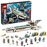 LEGO 71756 Ninjago Wassersegler, U-Boot Spielzeug für Jungen und Mädchen ab 9 Jahre, Set mit 10 Ninja Mini Figuren, Kinder