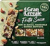 6x Gran Cereale, Snack Barrette di Frutta Secca Nussriegel mit Trockenfrüchten, Kürbiskernen und gepuffter Quinoa 120g