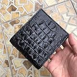 BGGIWY Echtes Leder-Portemonnaie für Herren, authentischer Karten-Fotohalter Alligator, echtes Krokodil, Kurze, zweifach gefaltete, kleine Clutch-Geldbörse niedlich